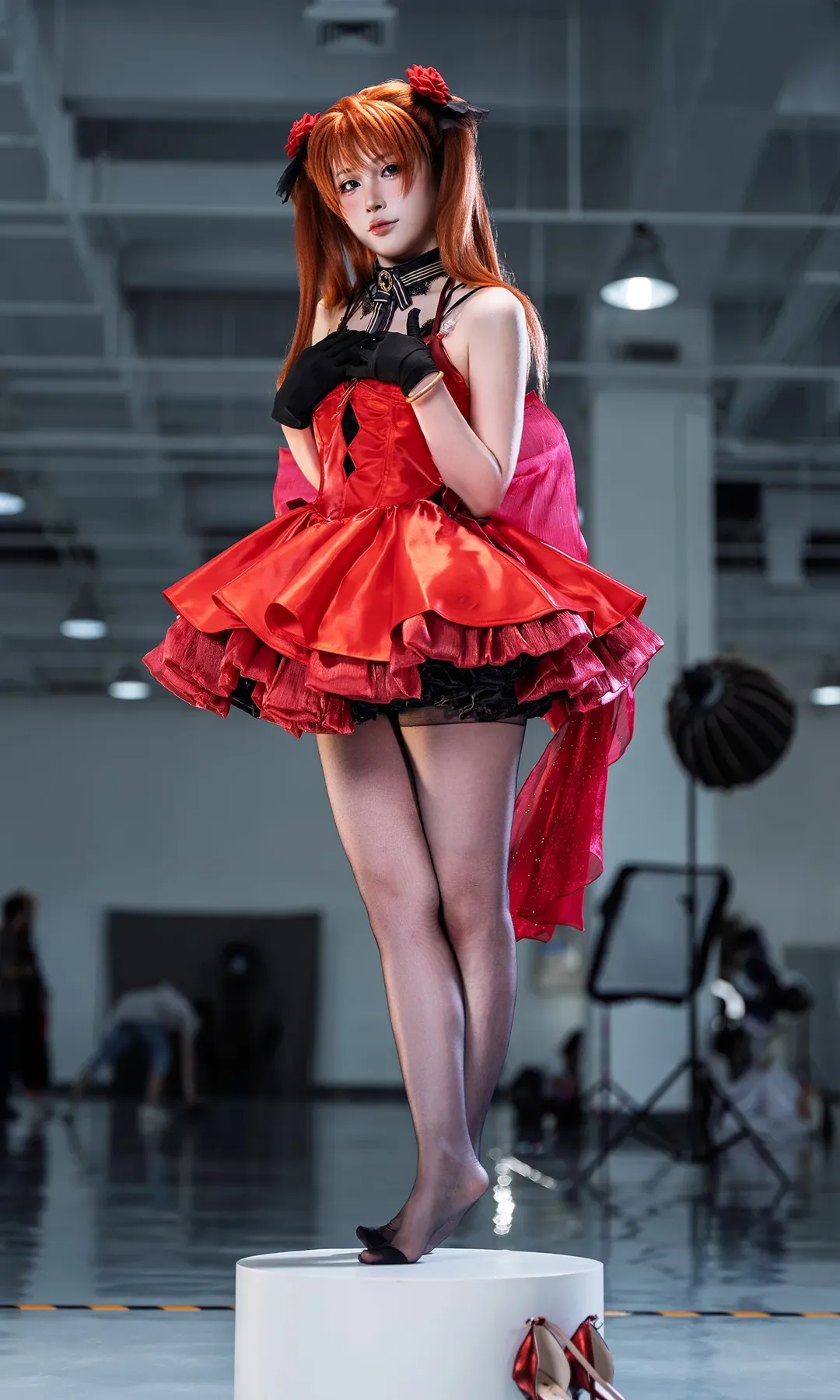 Asuka Cosplay, Neon Genesis Evangelion, Cosplay photography, Anime convention photos, Black stockings - Image 3