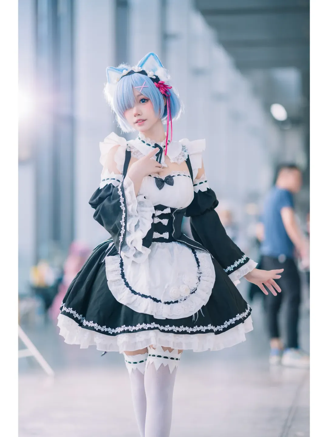 二次元cosplay, 白丝, 唯卓仕, CICF漫展, 猫猫蕾姆cos - 第11张