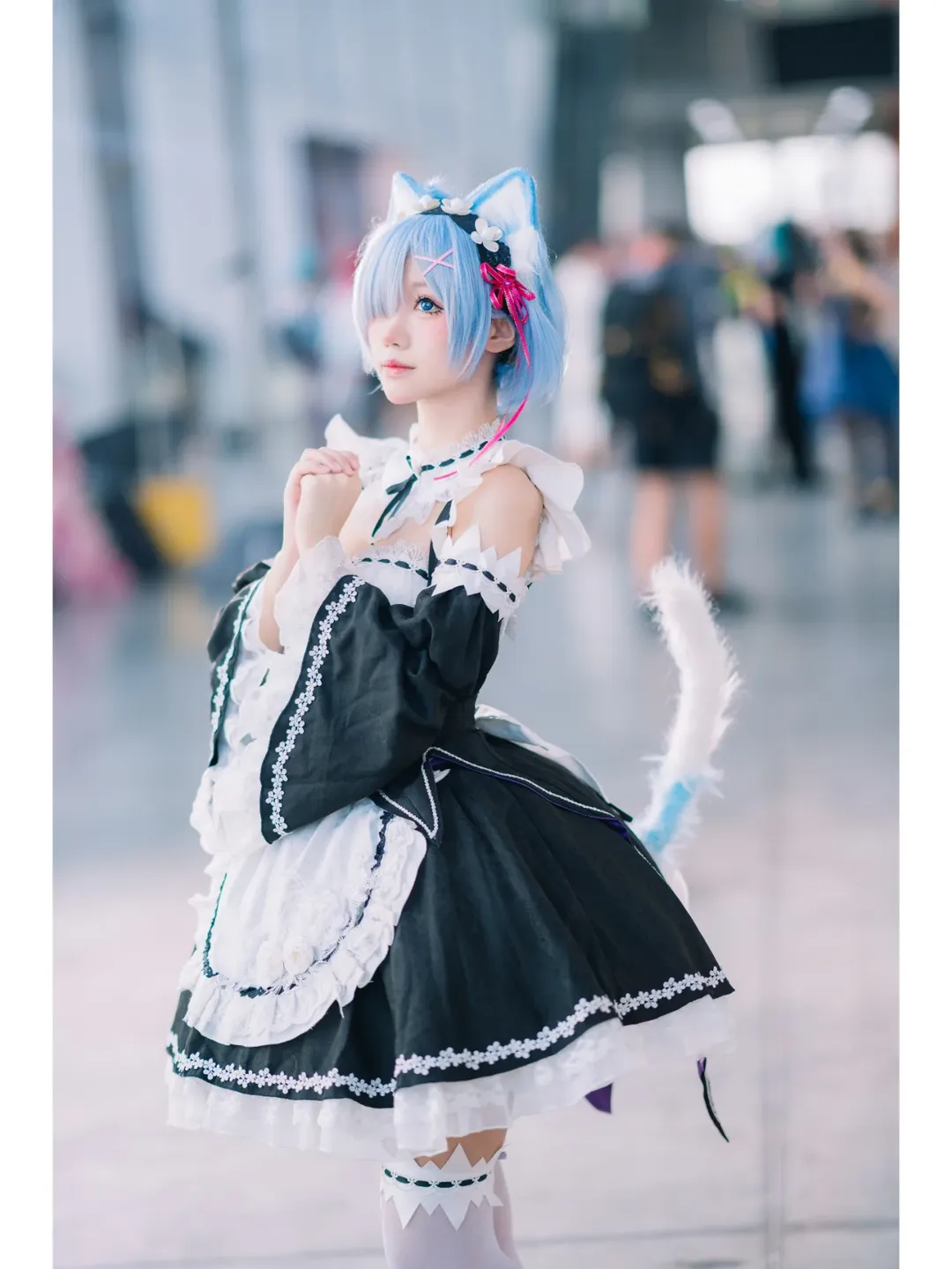 二次元cosplay, 白丝, 唯卓仕, CICF漫展, 猫猫蕾姆cos - 第12张