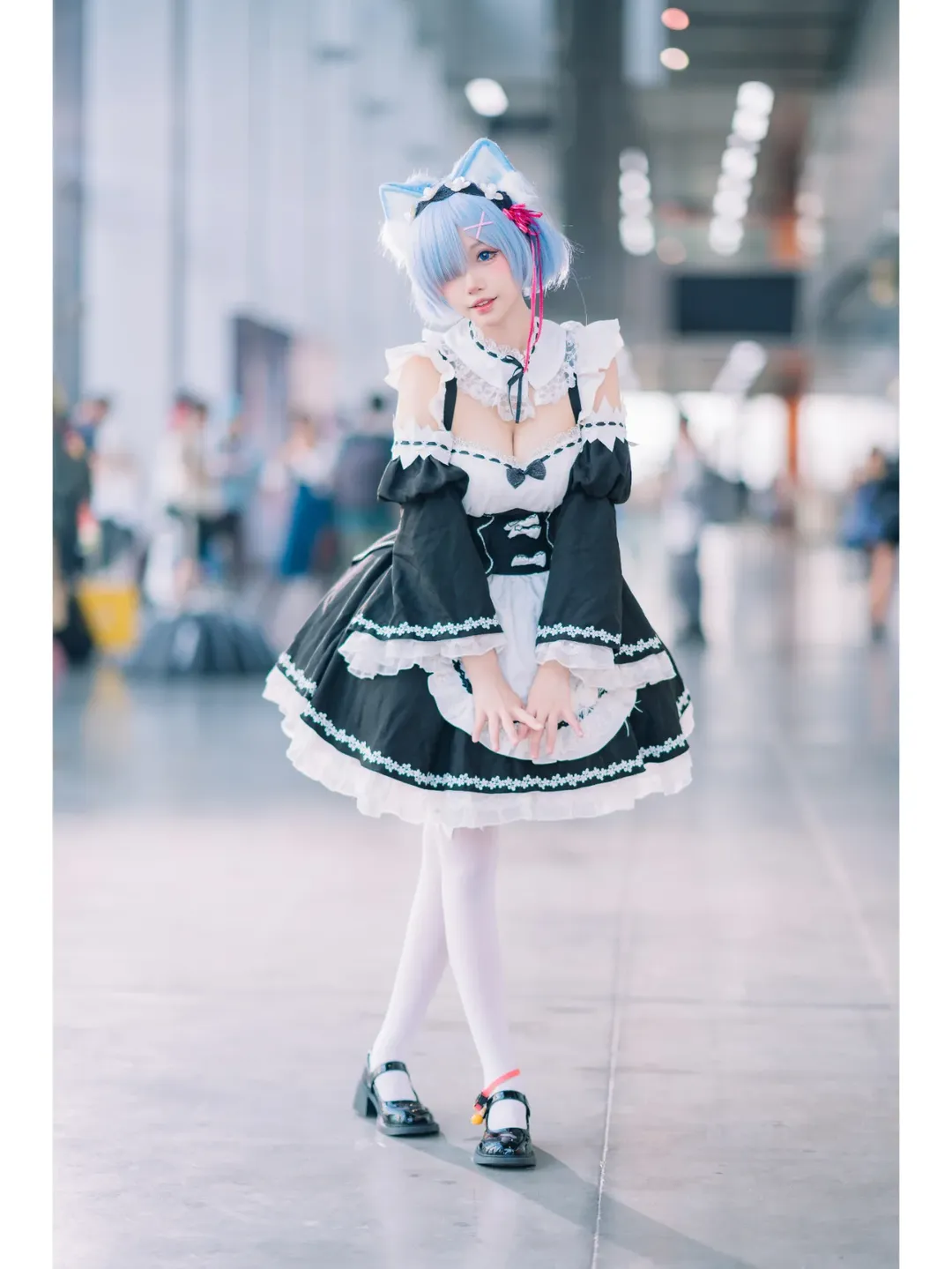 二次元cosplay, 白丝, 唯卓仕, CICF漫展, 猫猫蕾姆cos - 第14张