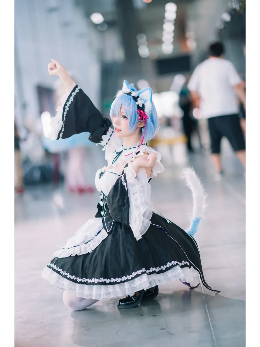 二次元cosplay, 白丝, 唯卓仕, CICF漫展, 猫猫蕾姆cos - 第15张