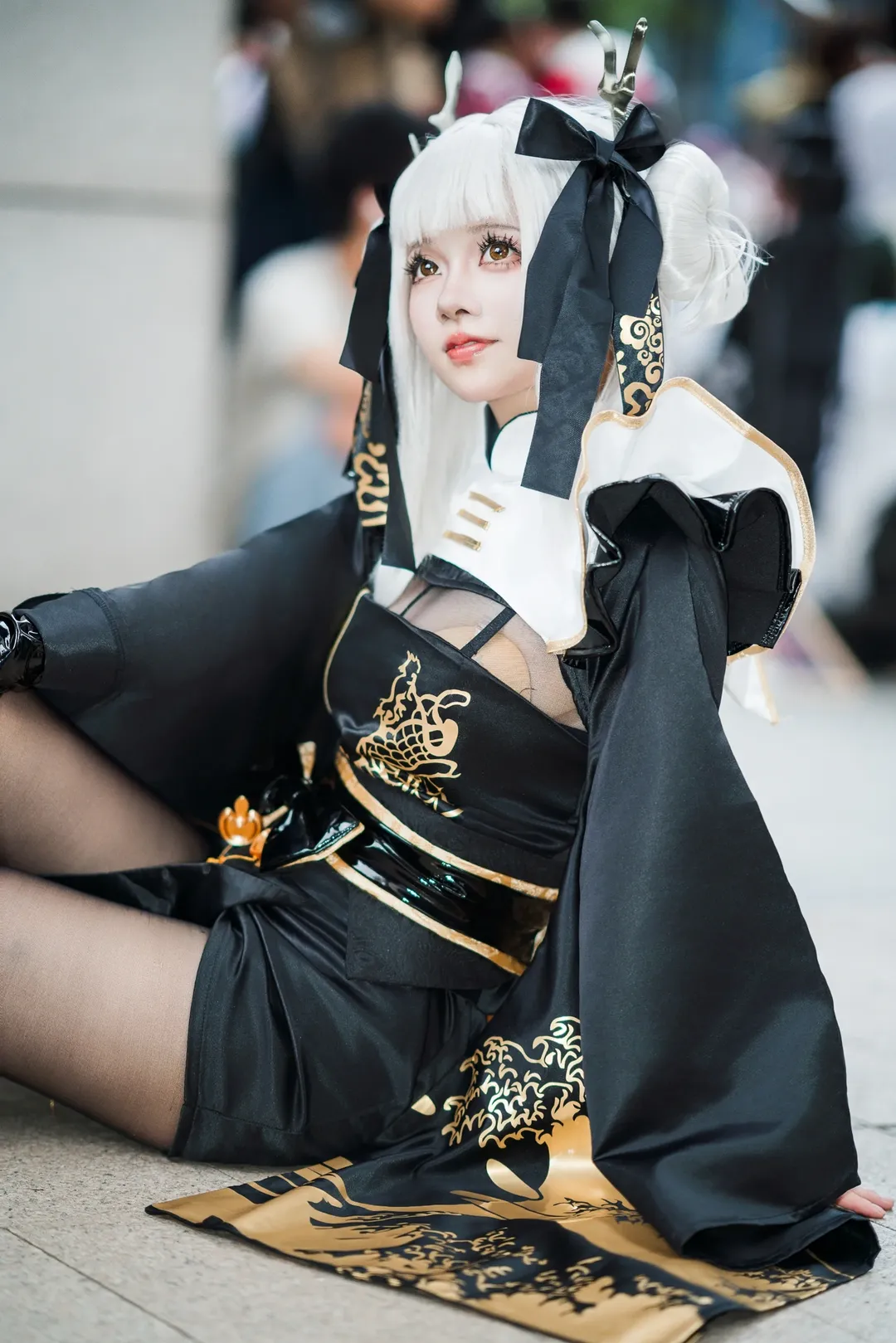 漫展返图, 萤火虫漫展, 和风穿搭, 黑丝穿搭, nikke胜利女神cosplay - 第2张