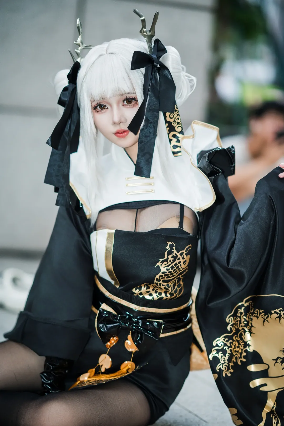 漫展返图, 萤火虫漫展, 和风穿搭, 黑丝穿搭, nikke胜利女神cosplay - 第3张