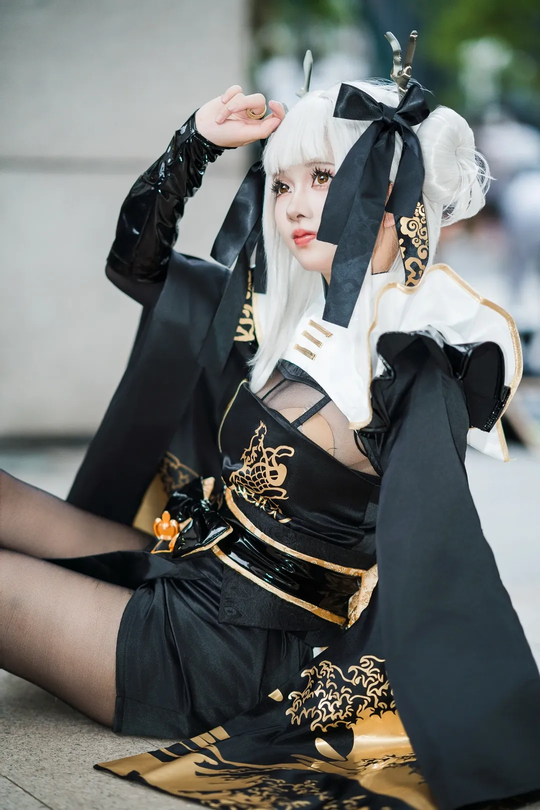 漫展返图, 萤火虫漫展, 和风穿搭, 黑丝穿搭, nikke胜利女神cosplay - 第4张