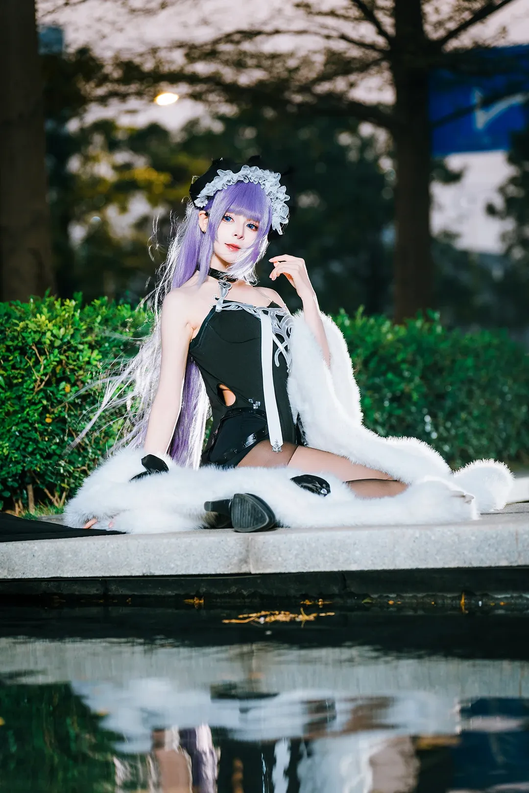 Anime-style photography, Azur Lane, Convention photos, Tashkent cosplay, Black stockings cosplay - Image 2