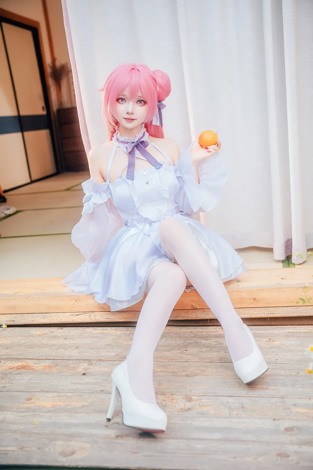 二次元攝影, 勝利女神nikke, cosplay分享, 白絲穿搭, 桃樂絲cos