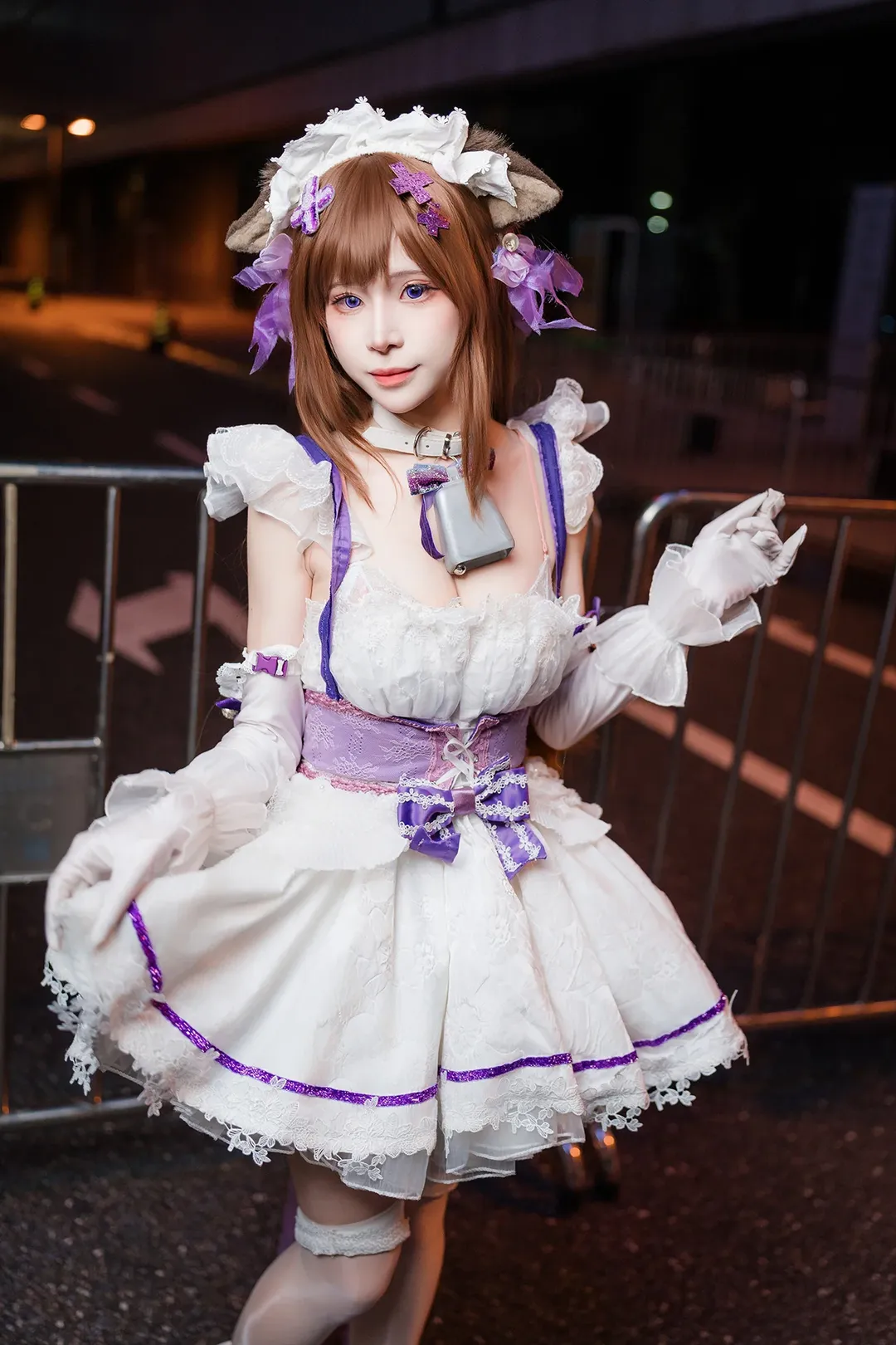 Azur Lane, Firefly ACG Expo, Kashino Cosplay, White silk thigh garter, Outside Guangzhou anime convention