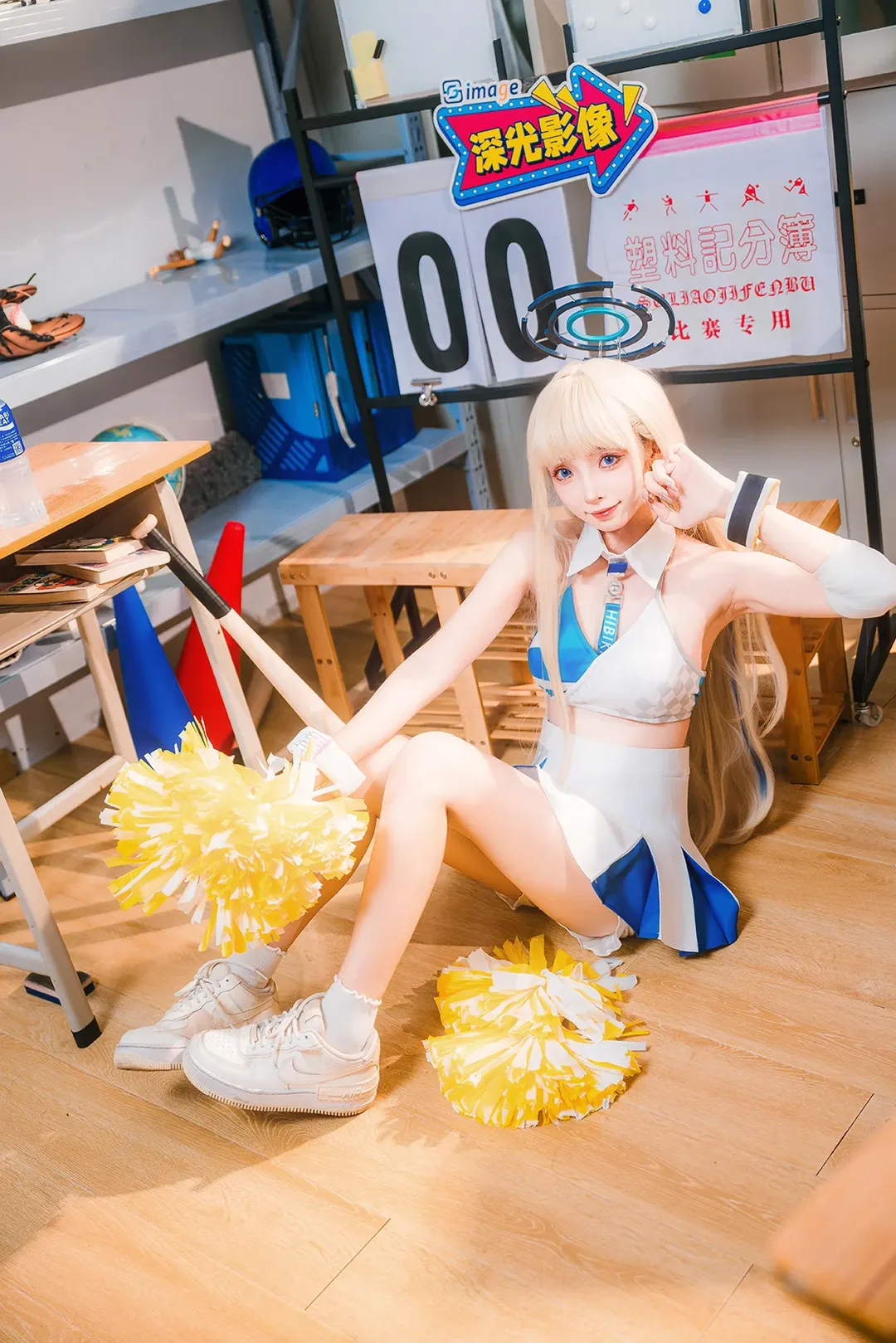 碧蓝档案, cosplay摄影, 飞鸟马时cos, 深光影像, 啦啦队cos - 第1张