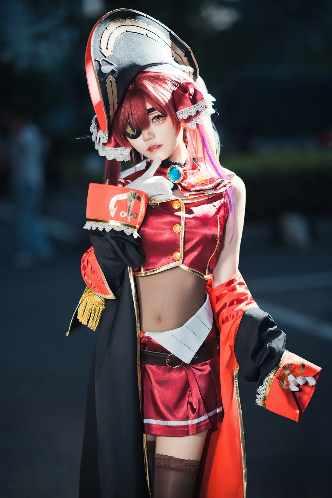 漫展返图, 宝钟玛琳cos, hololive, 丝袜cos, 海盗风穿搭 - 第2张