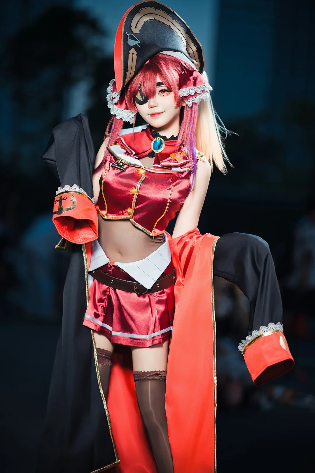 漫展返图, 宝钟玛琳cos, hololive, 丝袜cos, 海盗风穿搭 - 第4张