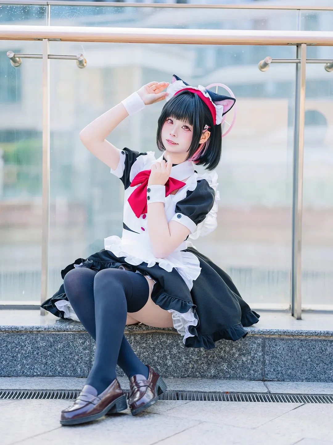 cosplay, 漫展返图, 碧蓝档案, 杏山和纱cos, 黑丝穿搭 - 第3张