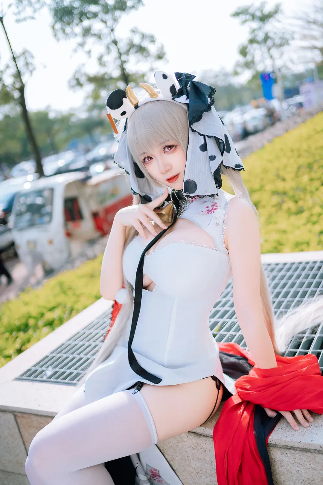 碧蓝航线, 广州漫展, 可畏cos, cosplay穿搭, 白丝旗袍 - 第2张