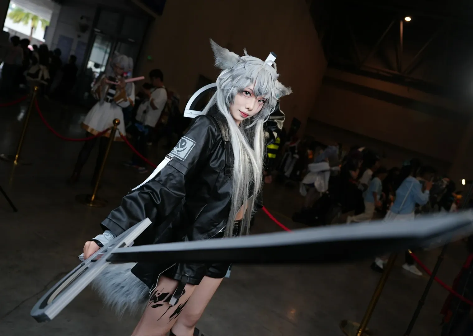漫展, 明日方舟, 拉普兰德cos, 银发狼耳, 战斗风 - 第6张