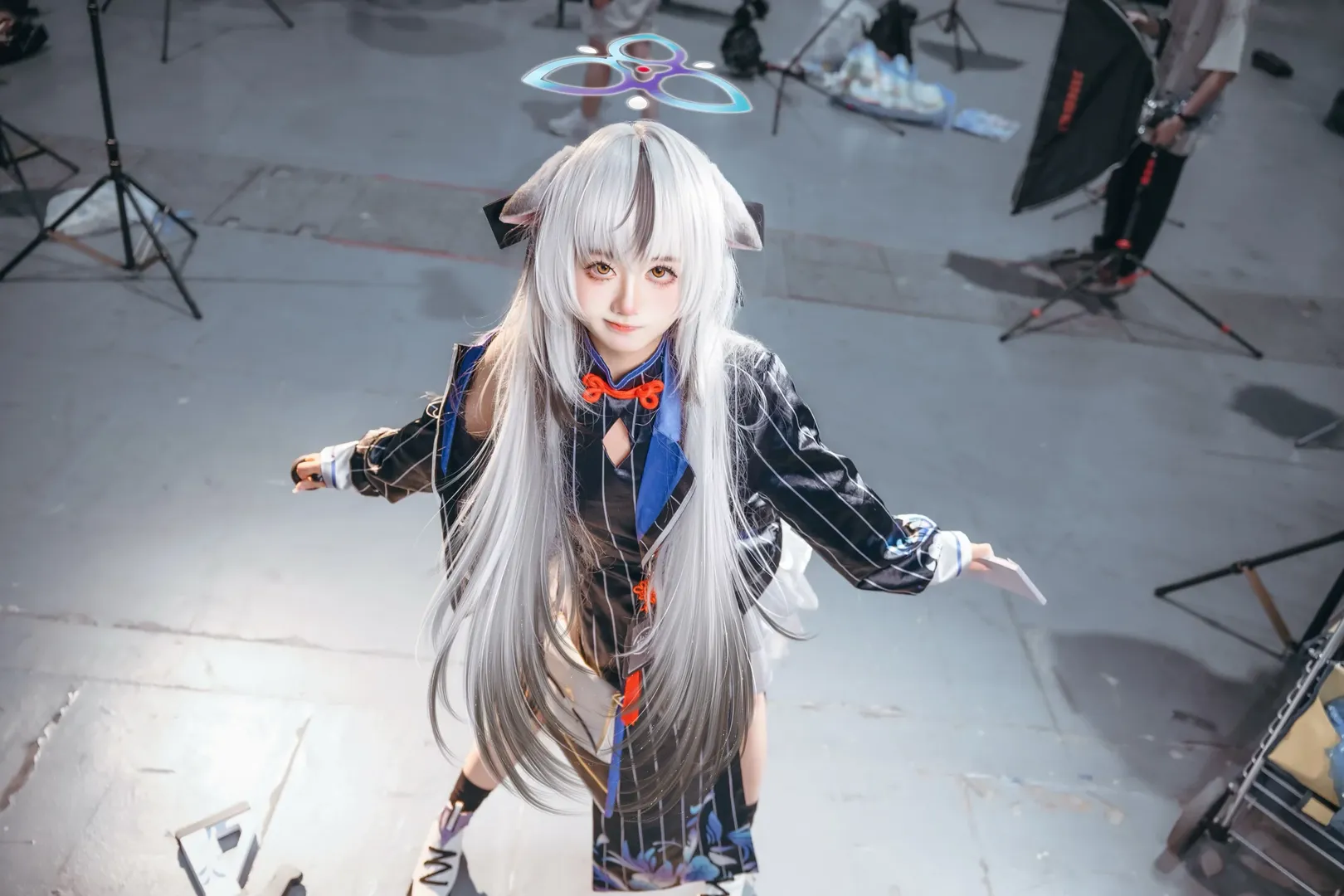 蔚藍檔案, 漫展cosplay, 白毛cos, BW場照, 春原心奈cos