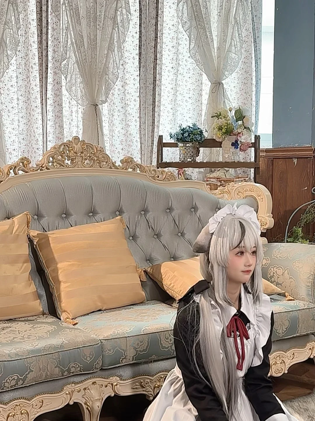 蔚蓝档案, 女仆装, 白丝, 棚拍花絮, 春原心奈cos - 第4张