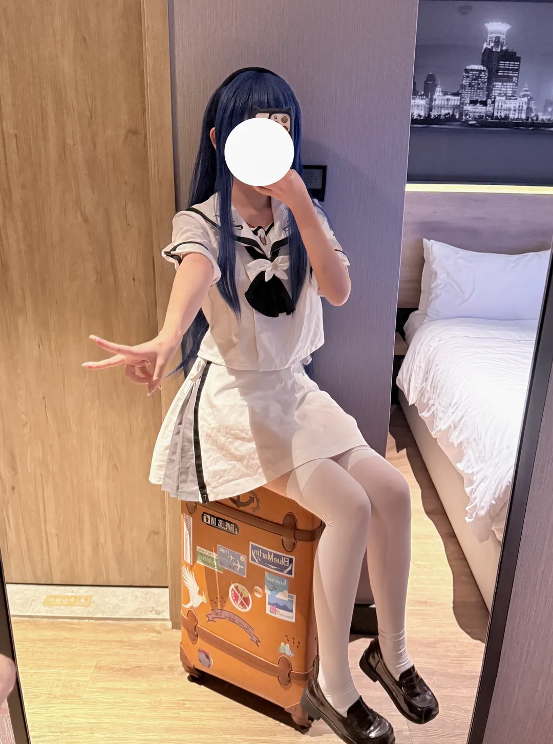 户外摄影, 二次元cosplay, 白丝cos, 久岛鸥cos, 夏日口袋 - 第3张