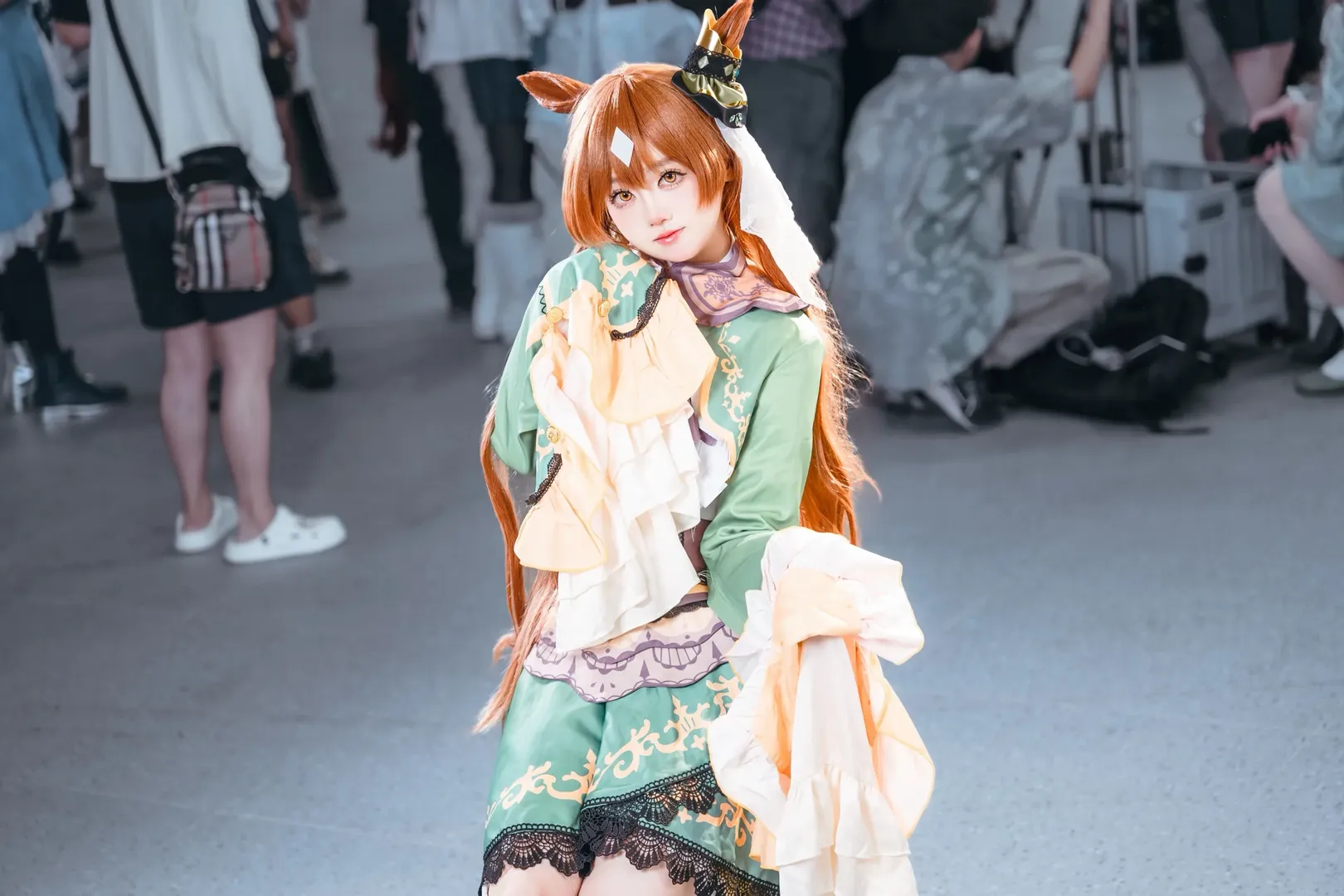 cosplay, 漫展, 里见光钻cos, 紫色丝袜, 闪耀优俊少女 - 第1张