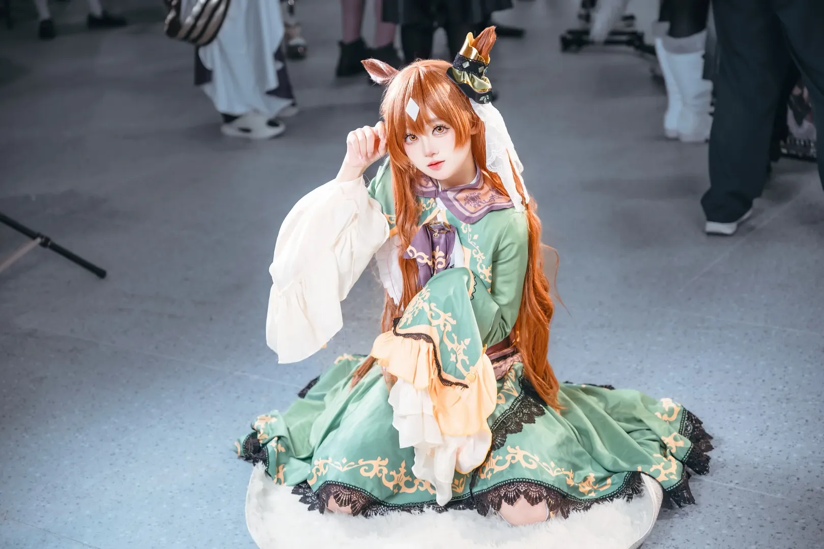 cosplay, 漫展, 里见光钻cos, 紫色丝袜, 闪耀优俊少女 - 第2张
