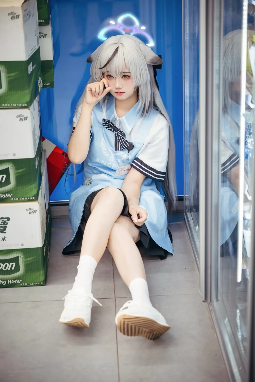 蔚蓝档案, cosplay穿搭, 春原心奈cos, 罗森联动, 日常向摄影 - 第2张