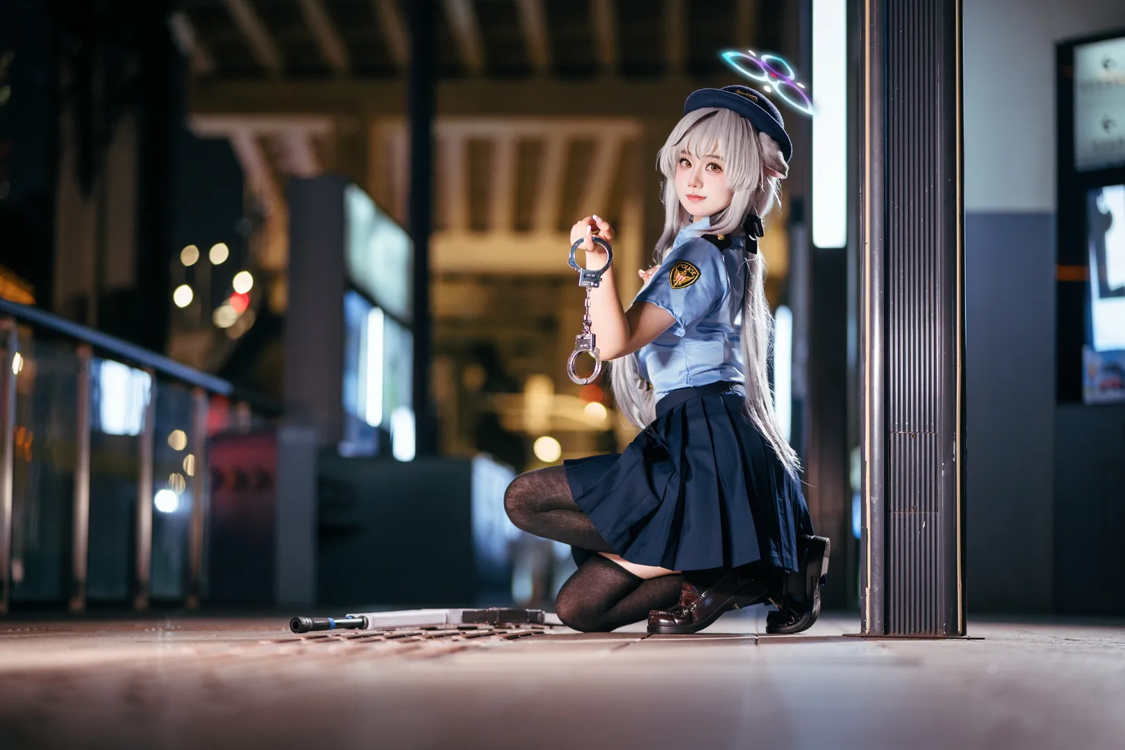 蔚蓝档案, cosplay日常, 兽耳少女, 春原心奈cos, 警服cos - 第2张