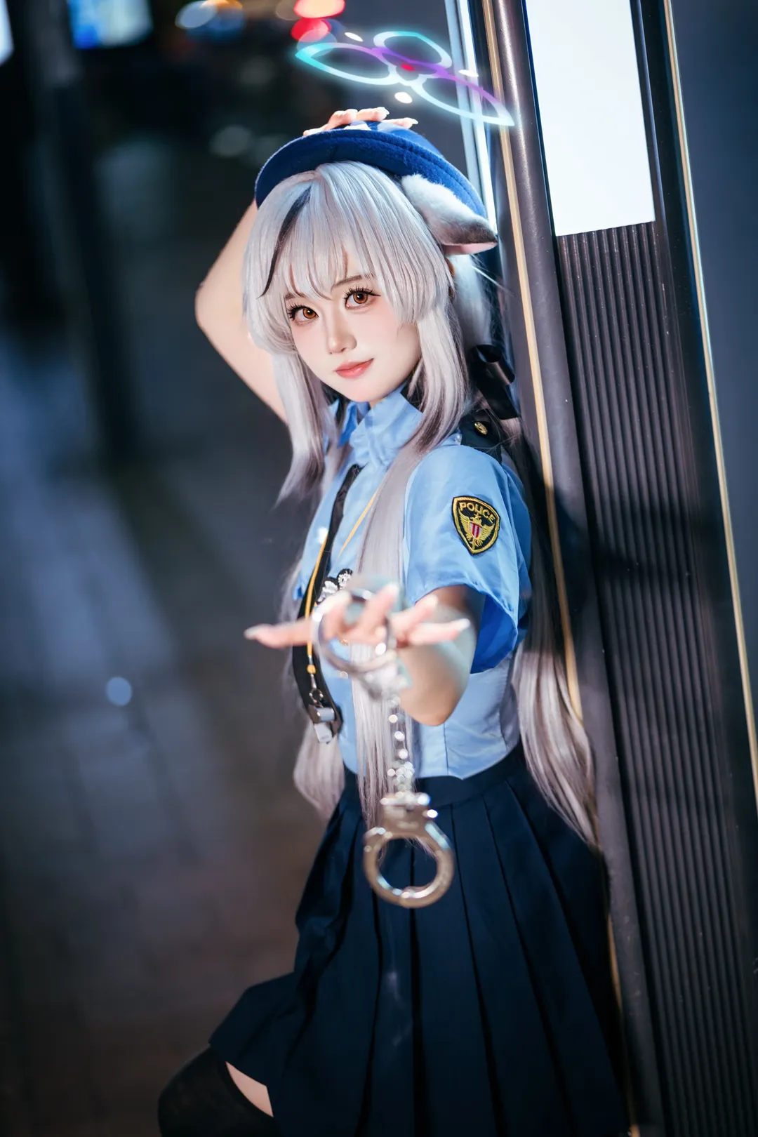 蔚蓝档案, cosplay日常, 兽耳少女, 春原心奈cos, 警服cos - 第4张