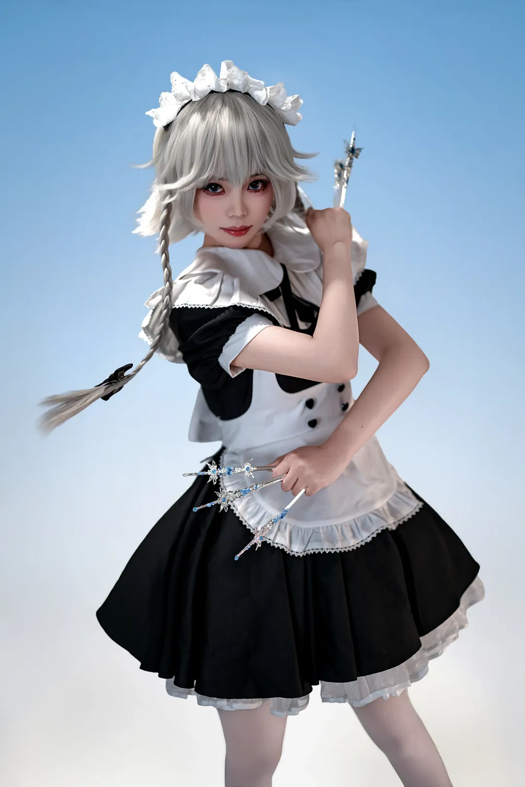 二次元摄影, 东方project, 女仆装, 白丝, 十六夜咲夜cos - 第1张