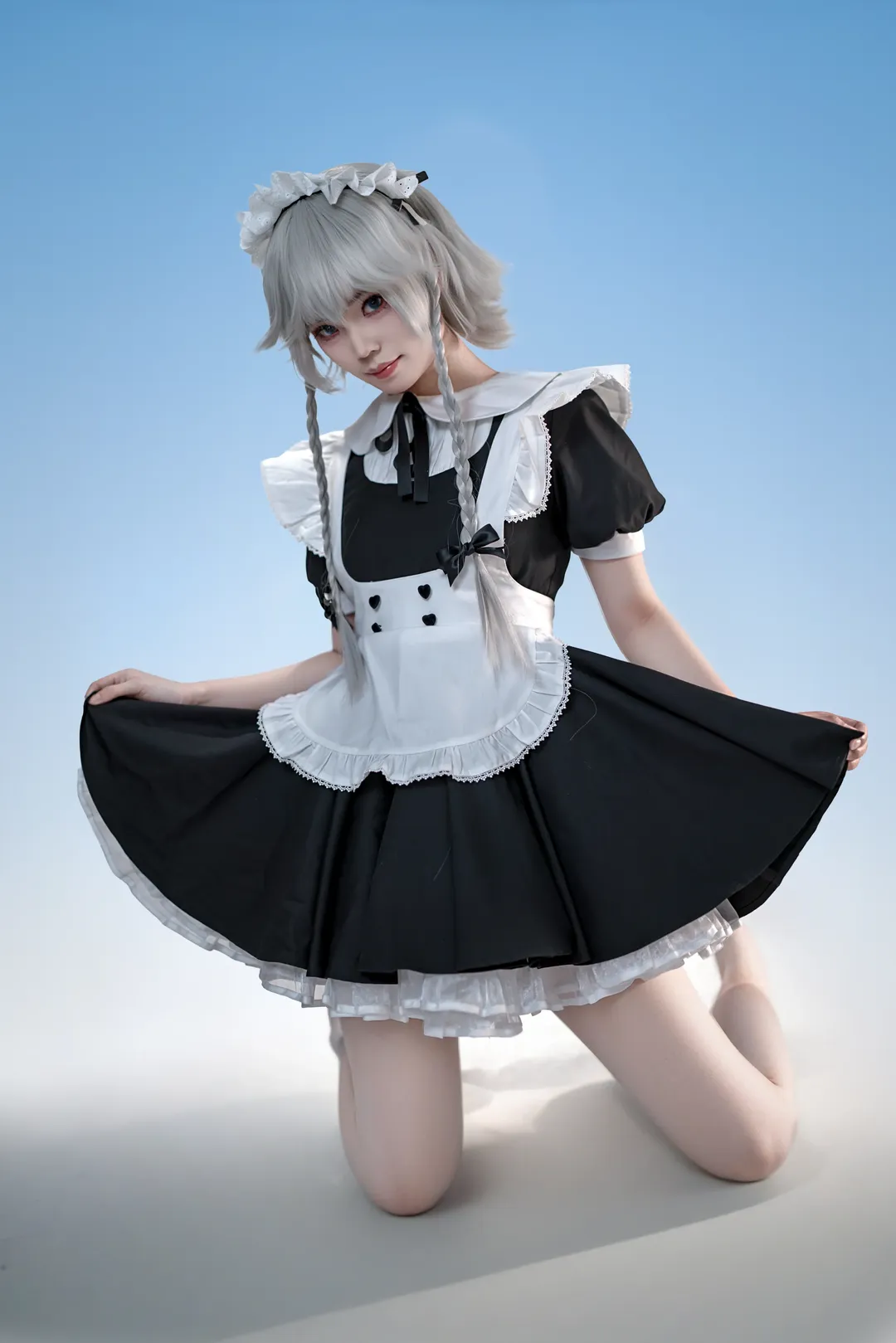 二次元摄影, 东方project, 女仆装, 白丝, 十六夜咲夜cos