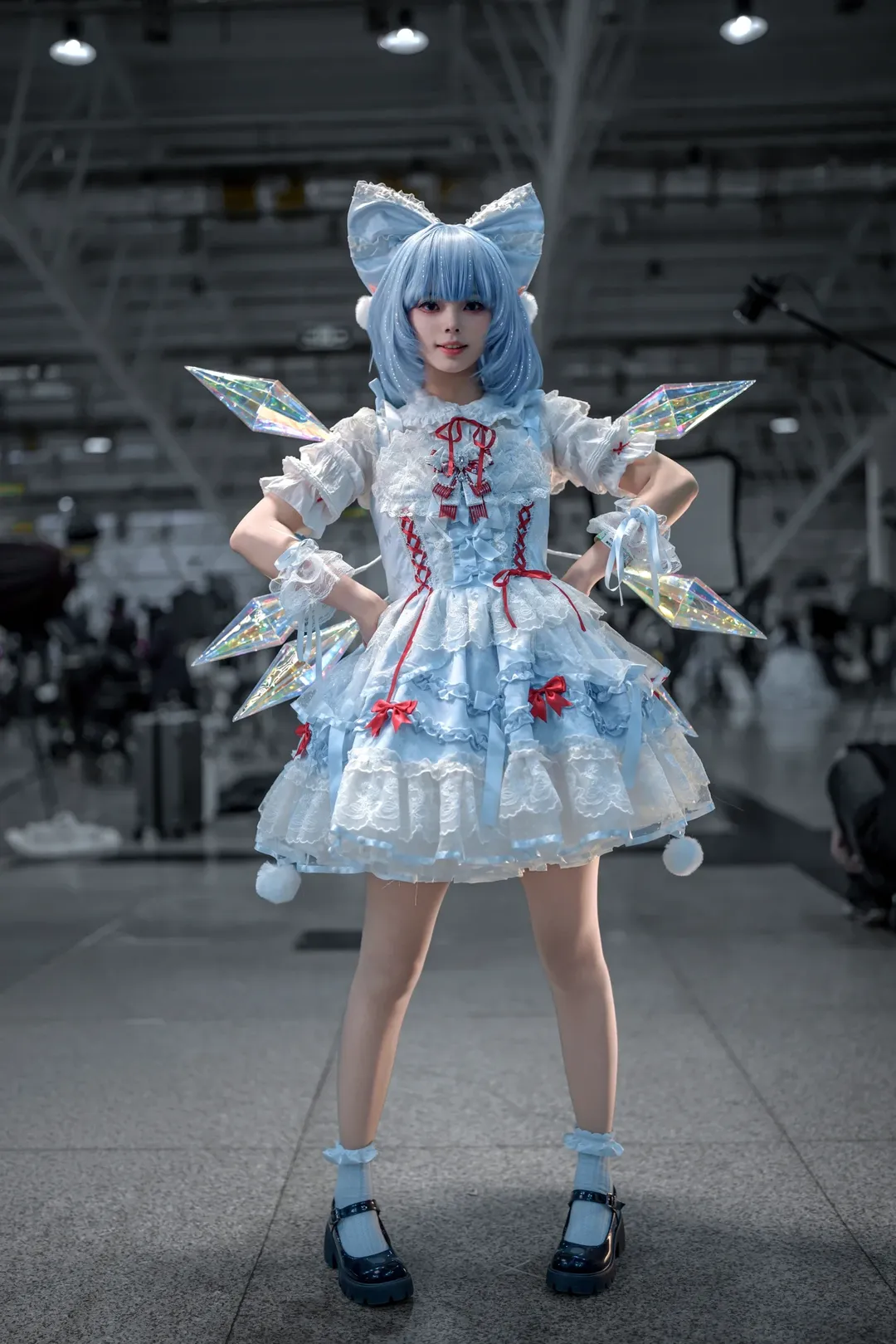 东方project, 漫展场照, 琪露诺cos, 洛丽塔穿搭, 二次元Coser