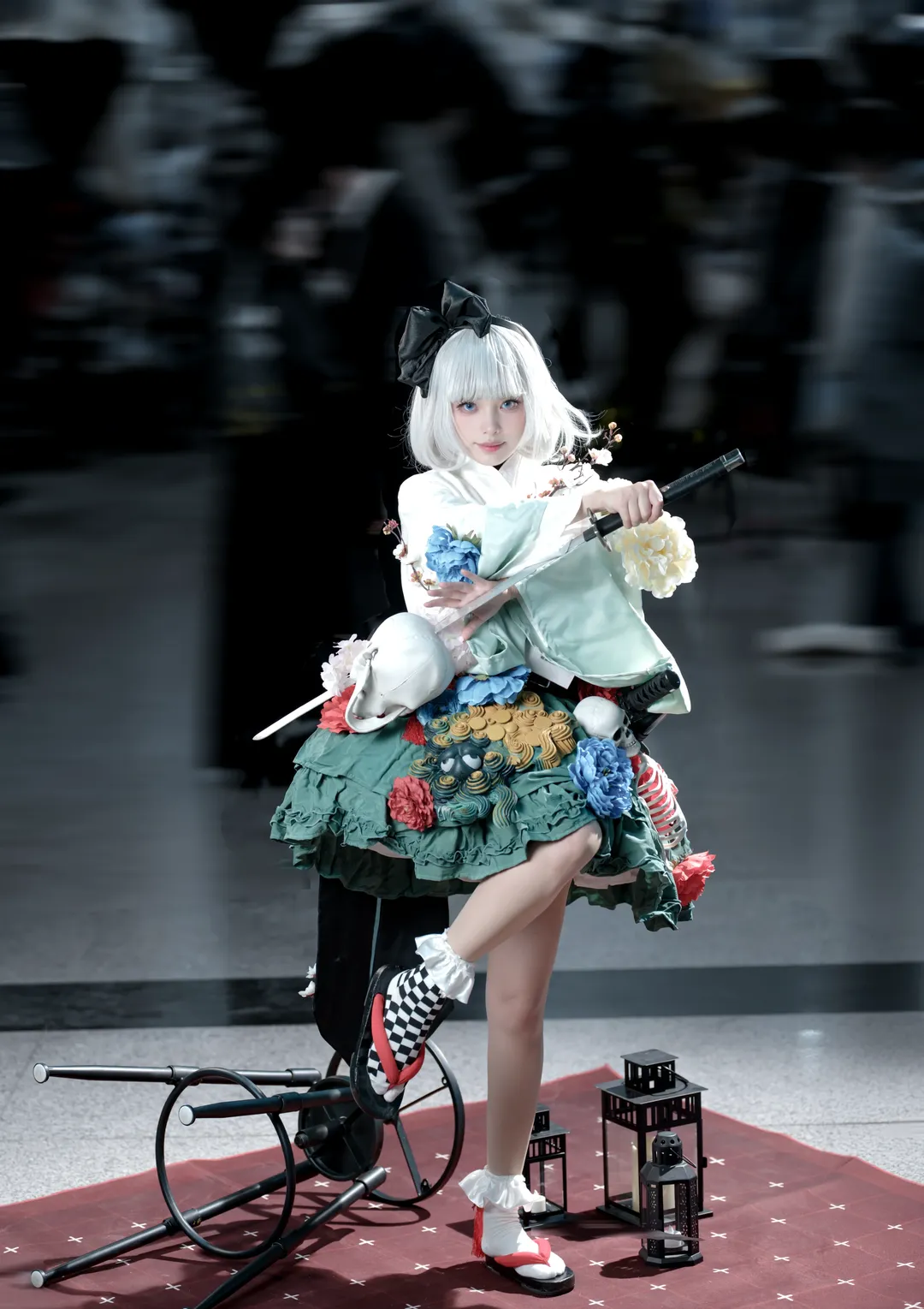 东方project, 魂魄妖梦cos, 漫展摄影, cosplay场照, 和风战斗少女 - 第2张
