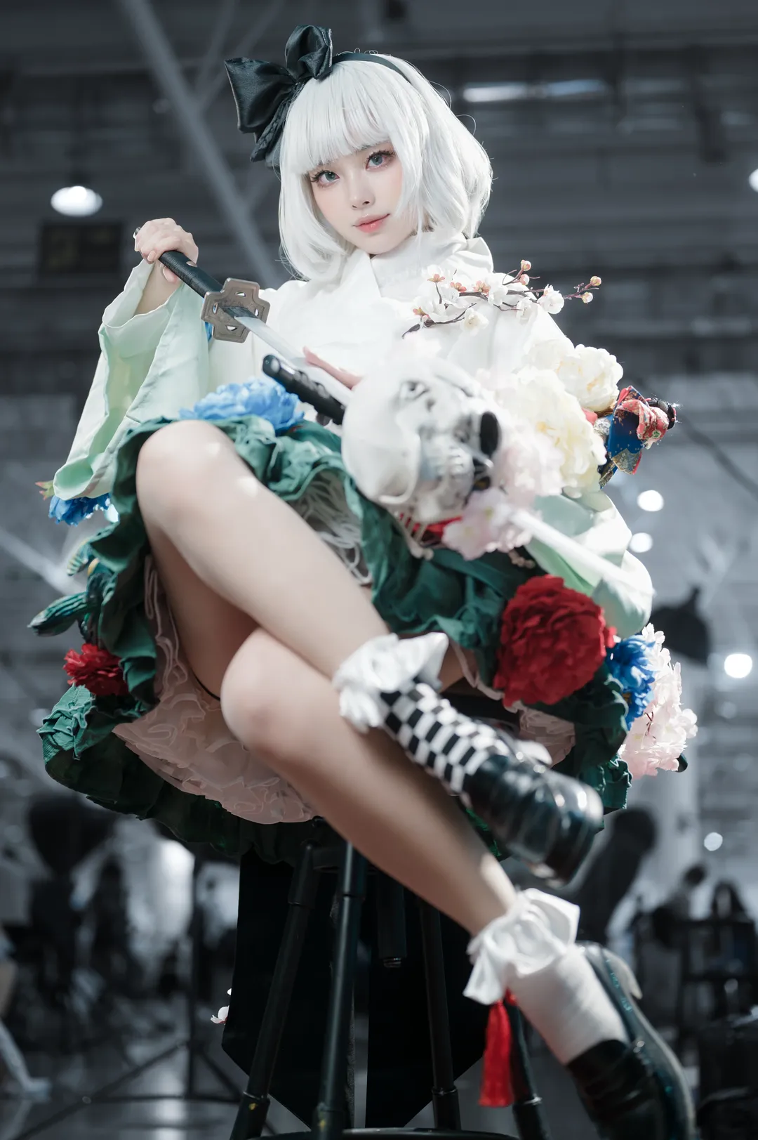 东方project, 魂魄妖梦cos, 漫展摄影, cosplay场照, 和风战斗少女