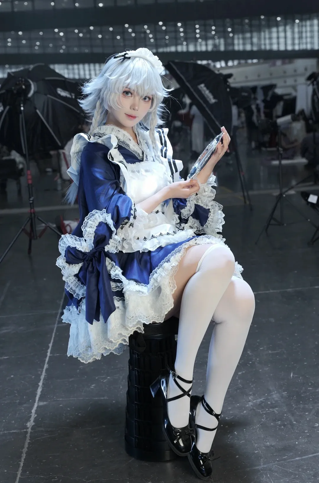 東方Project, イベント写真, 十六夜咲夜 コスプレ, メイド服コスプレ, 青と白のメイド服