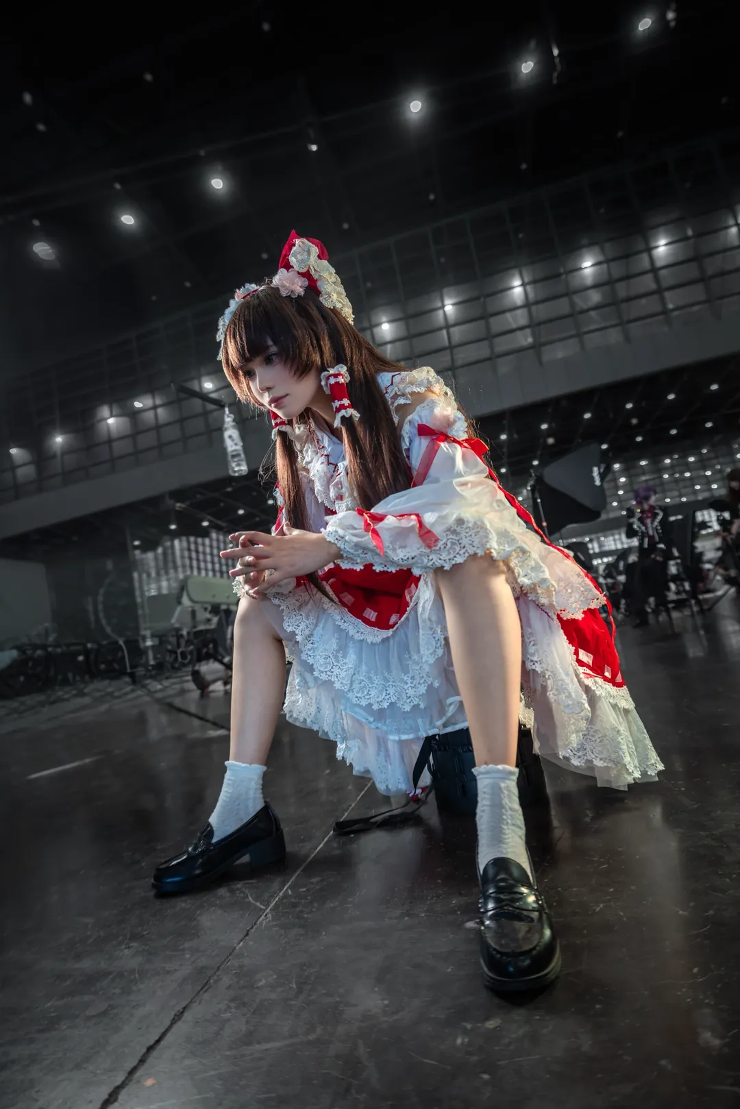博丽灵梦cos, 东方project, 漫展场照, 双马尾, 红白巫女服 - 第3张