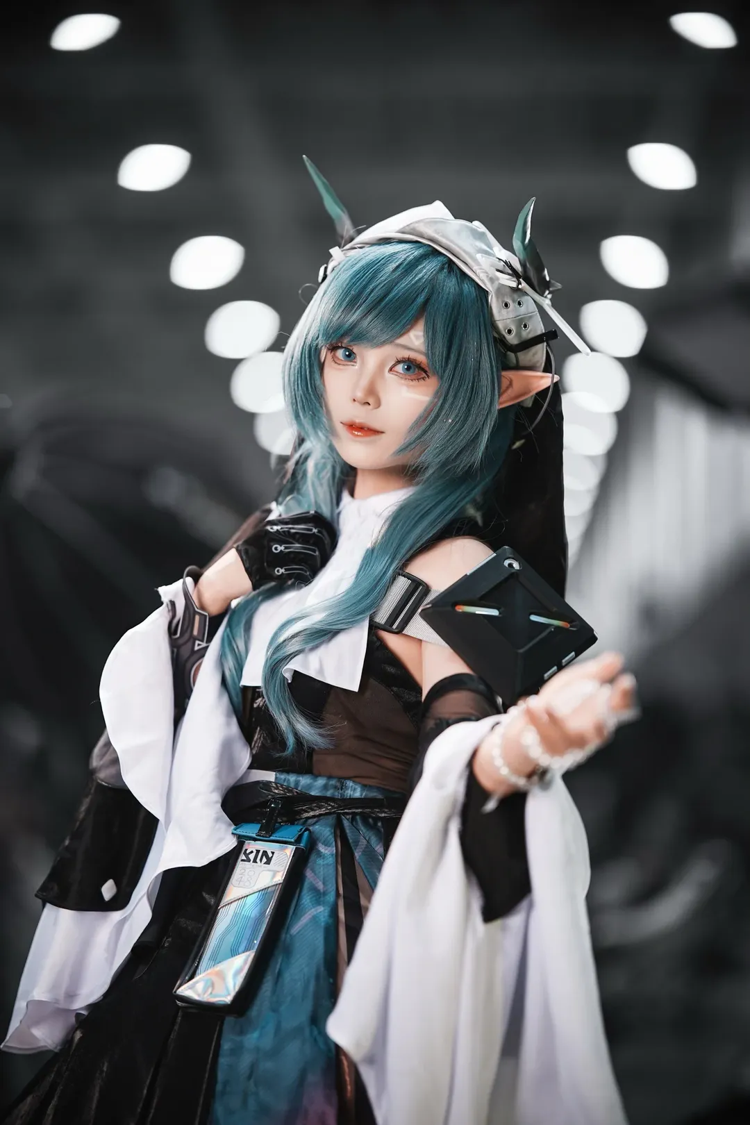 cosplay, 明日方舟终末地, 精灵耳, 黑丝, 赛希cos