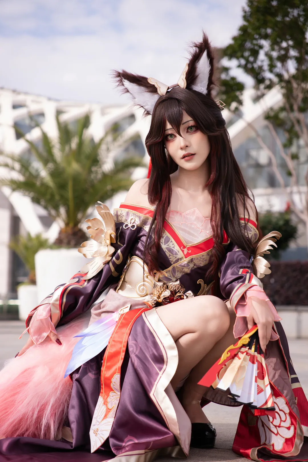 Fugue Cosplay, Honkai: Star Rail, Anime cosplay, Ancient style animal ears, Fox-folk cosplay - Image 3