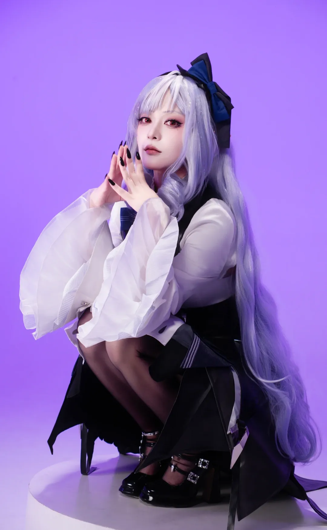 絕區零, 薇薇安cos, 二次元穿搭, 棚拍造型, 黑絲cosplay