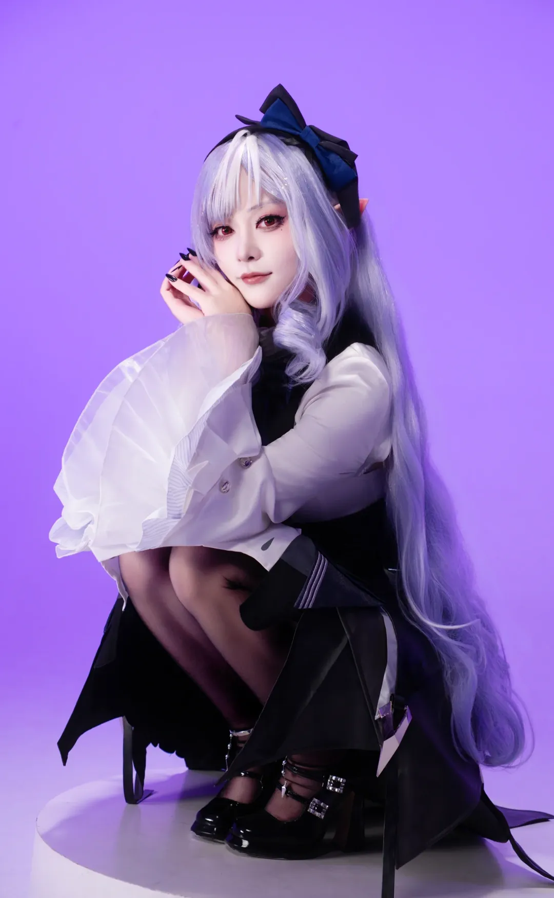 ゼンレスゾーンゼロ, ビビアン コスプレ, 二次元ファッション, スタジオ撮影のスタイリング, 黒ストッキングコスプレ - 4枚目