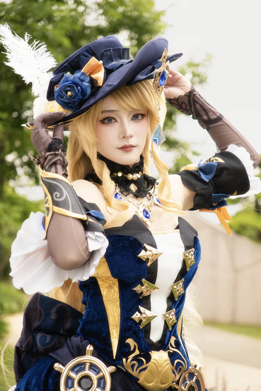 原神, cosplay, 生日快乐, 娜维娅cos, 丝袜穿搭 - 第2张