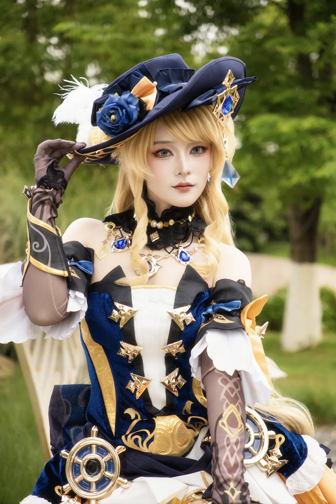 原神, cosplay, 生日快乐, 娜维娅cos, 丝袜穿搭 - 第4张