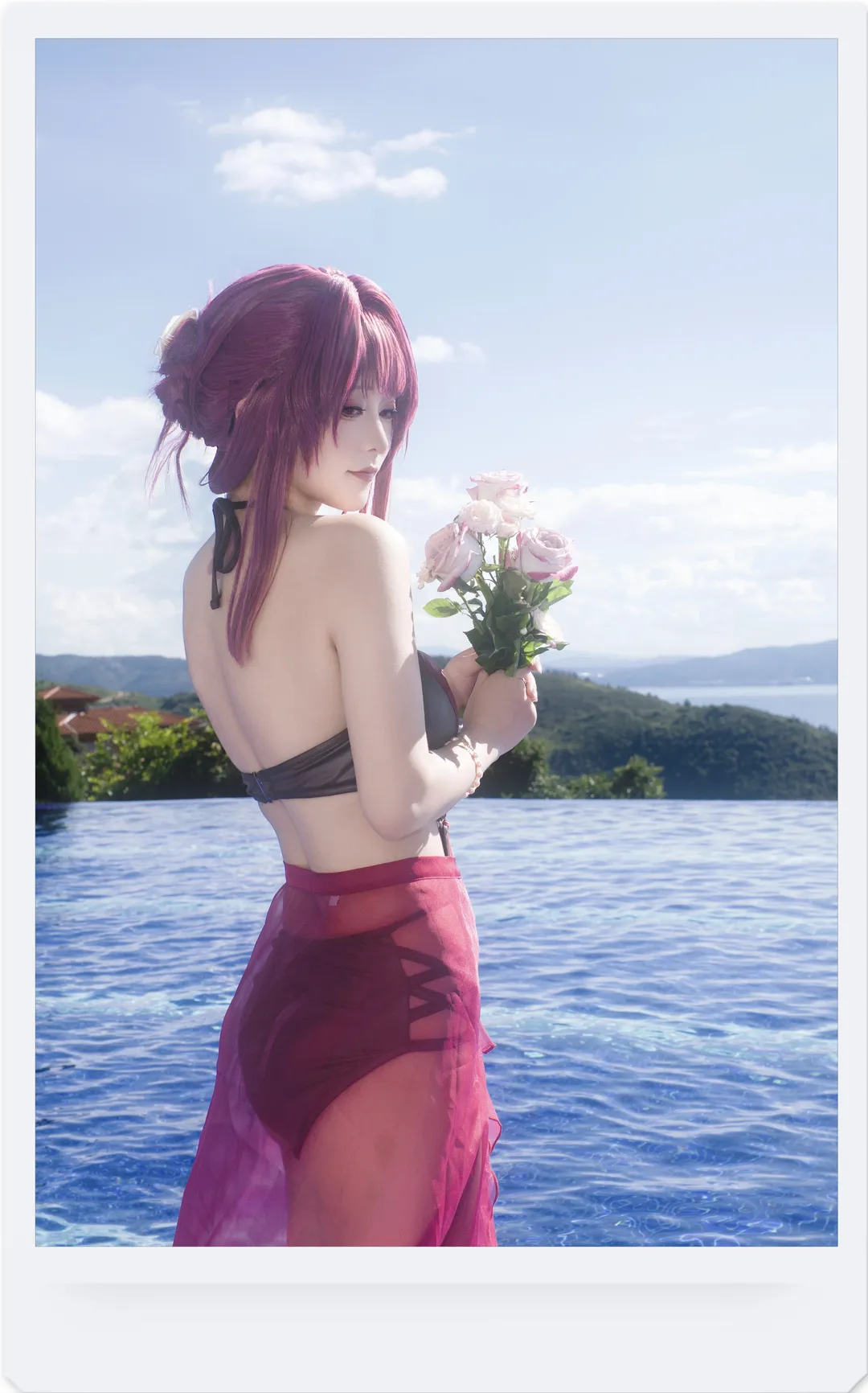 崩坏星穹铁道, 卡芙卡cos, cosplay摄影, 泳装穿搭, 无边泳池 - 第1张