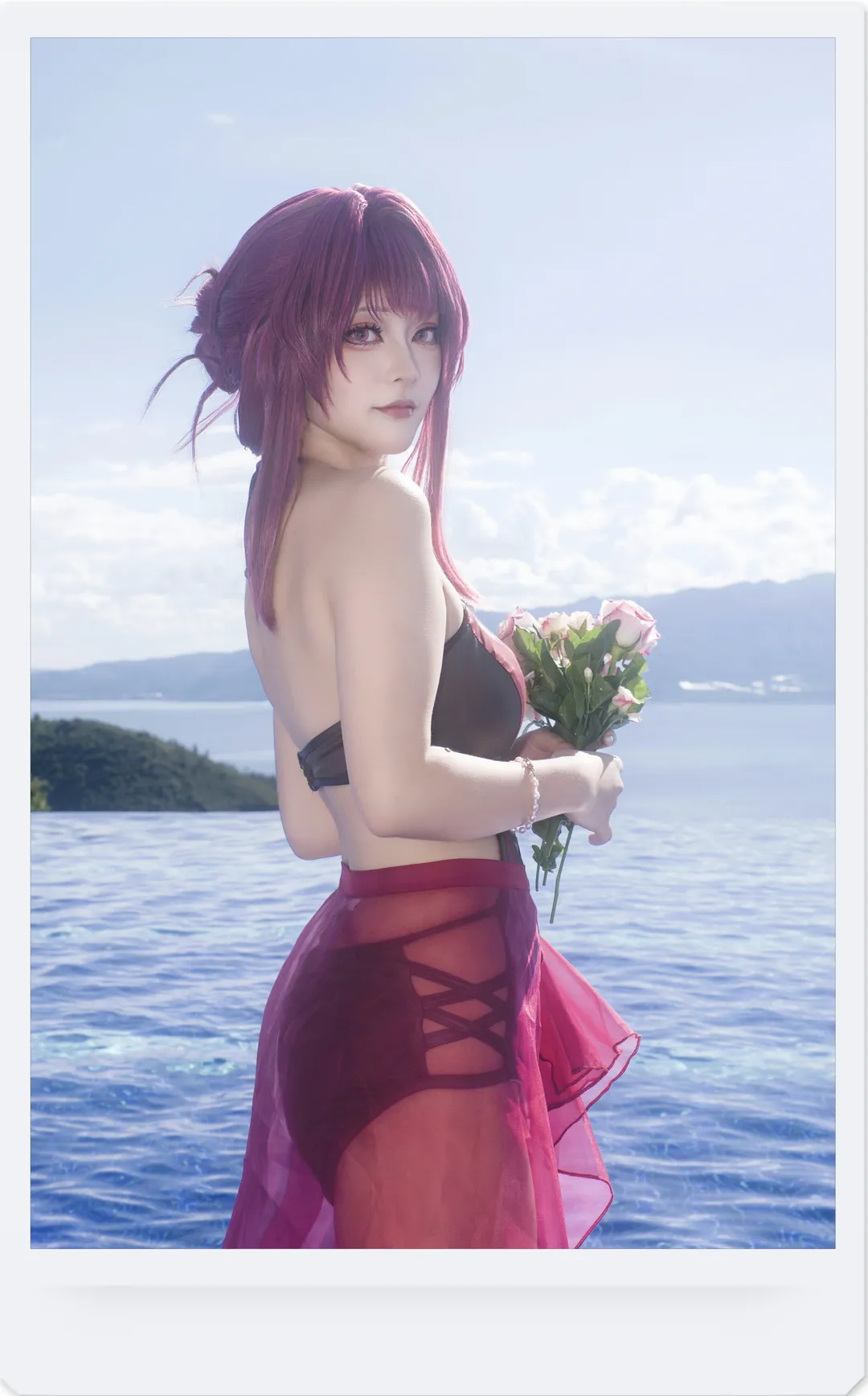 崩坏星穹铁道, 卡芙卡cos, cosplay摄影, 泳装穿搭, 无边泳池 - 第3张