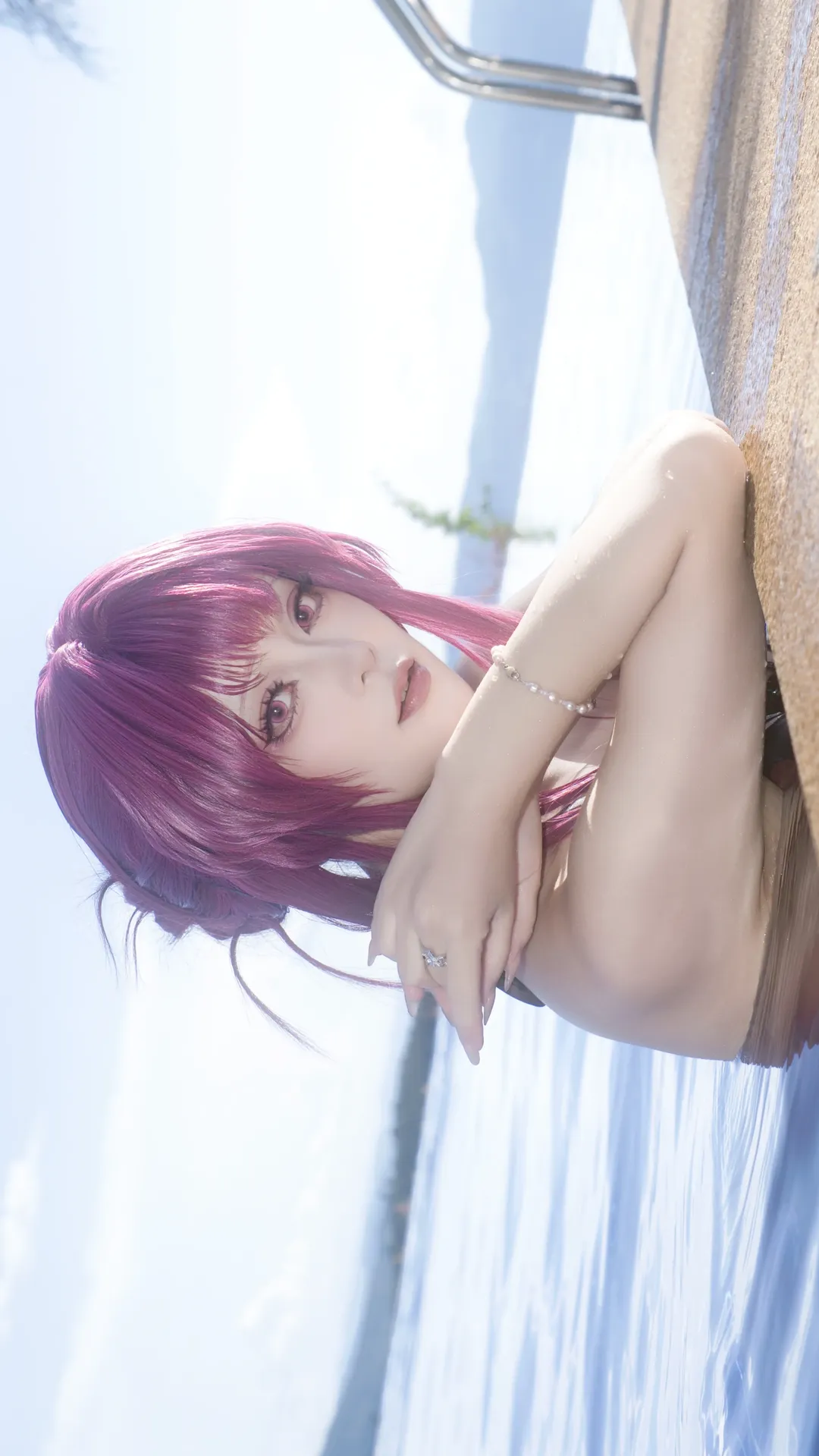 崩坏星穹铁道, 泳装cosplay, 卡芙卡cos, cosplay摄影, 夏日外景 - 第1张