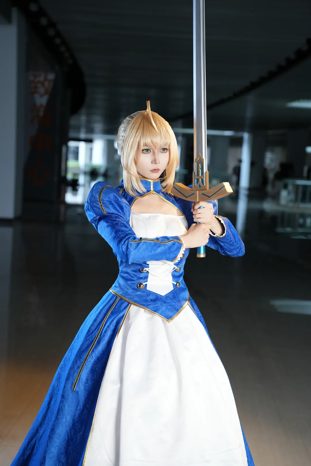 Fate/Grand Order, 阿尔托莉雅cos, 骑士王, 蓝白裙装, 圣杯战争