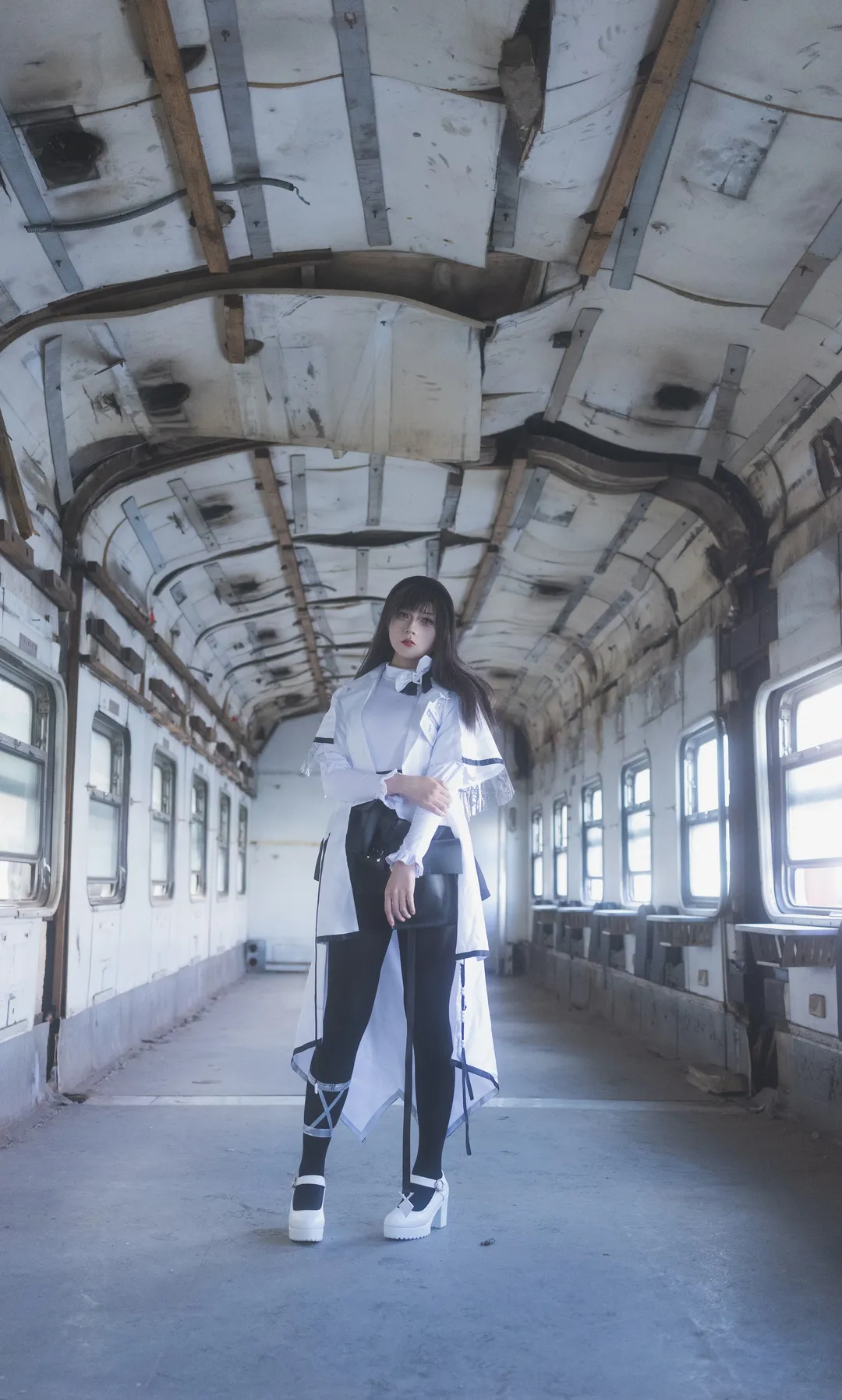 Cyberpunk, Arknights, Black stockings, Priestess cosplay, Ruin style