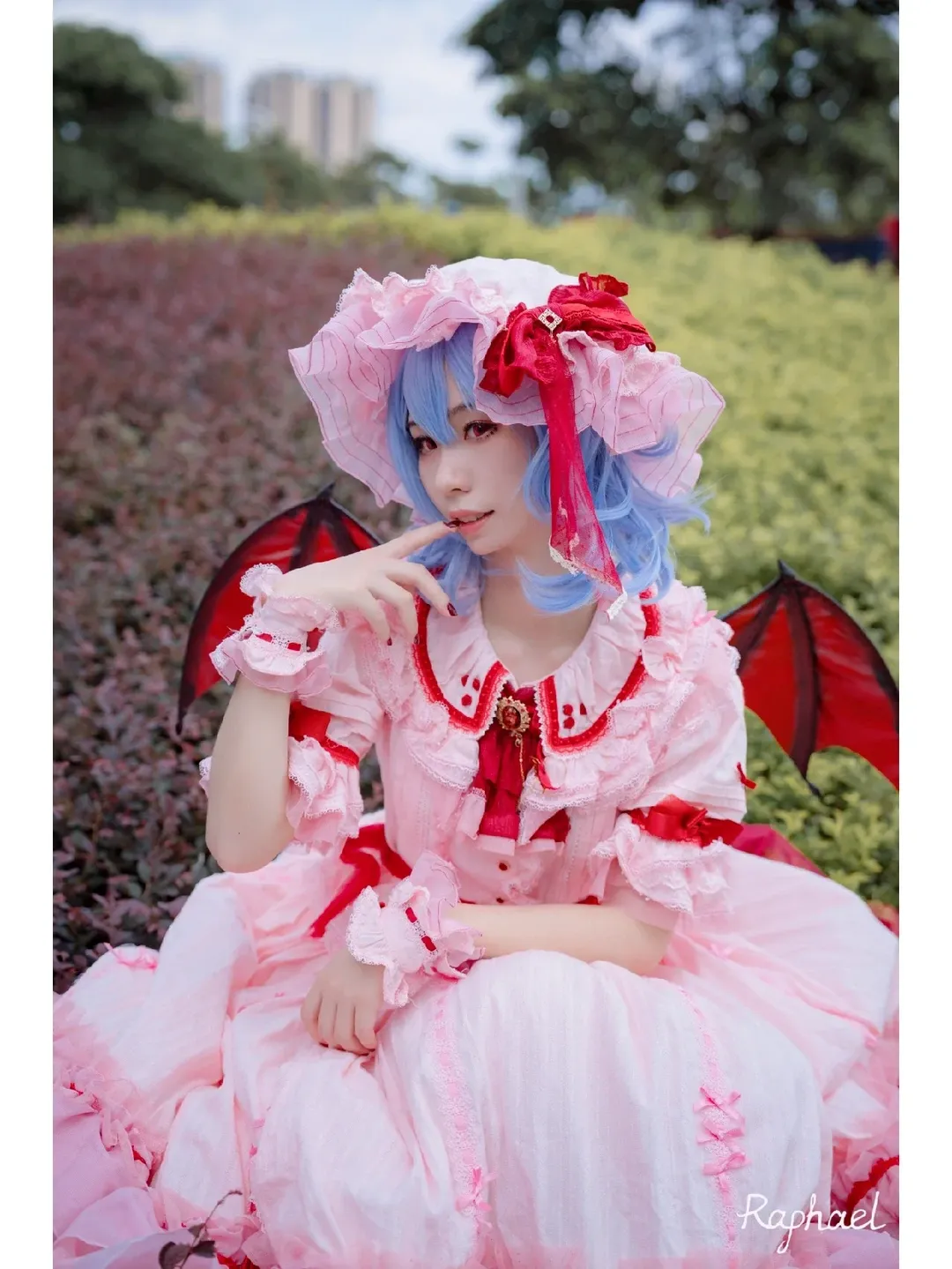 东方project, 户外摄影, 蕾米莉亚cos, 漫展cosplay, 洛丽塔裙