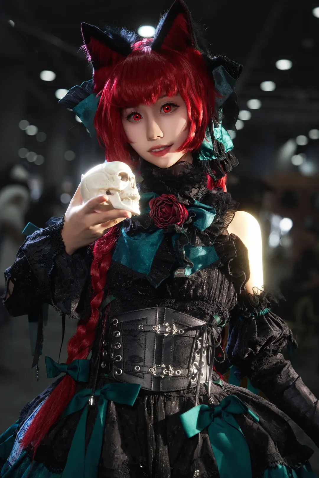 东方project, 哥特风, 漫展场照, 火焰猫燐cos, 暗黑风