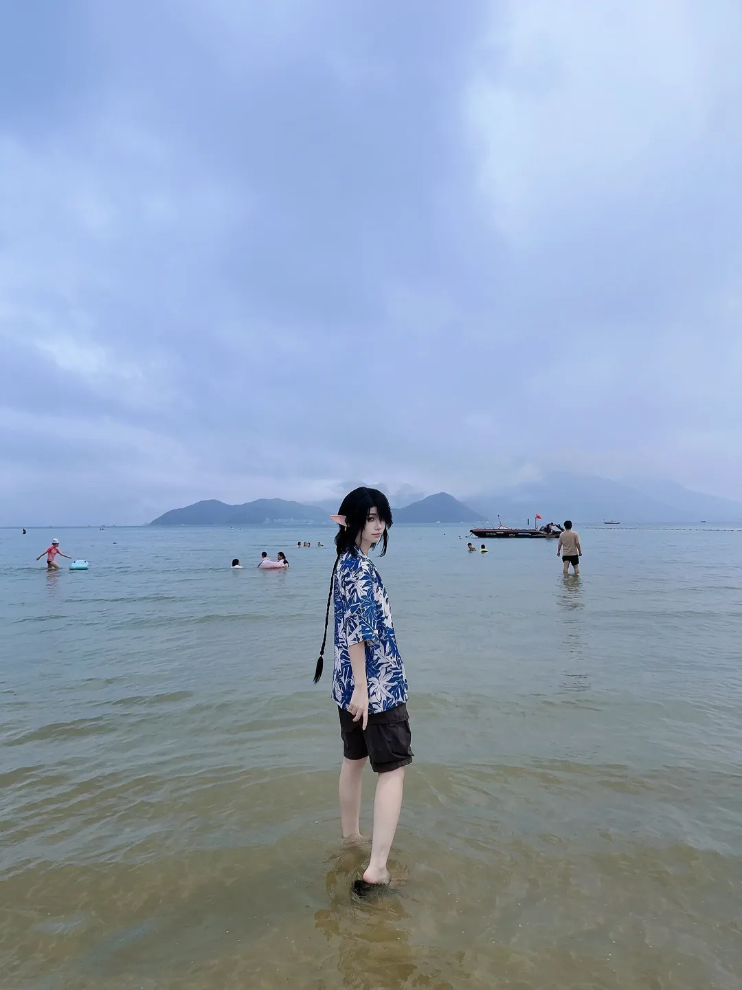 Cosplay摄影, 海边外景, 精灵耳道具, 玄离cos, 蓝溪镇 - 第2张
