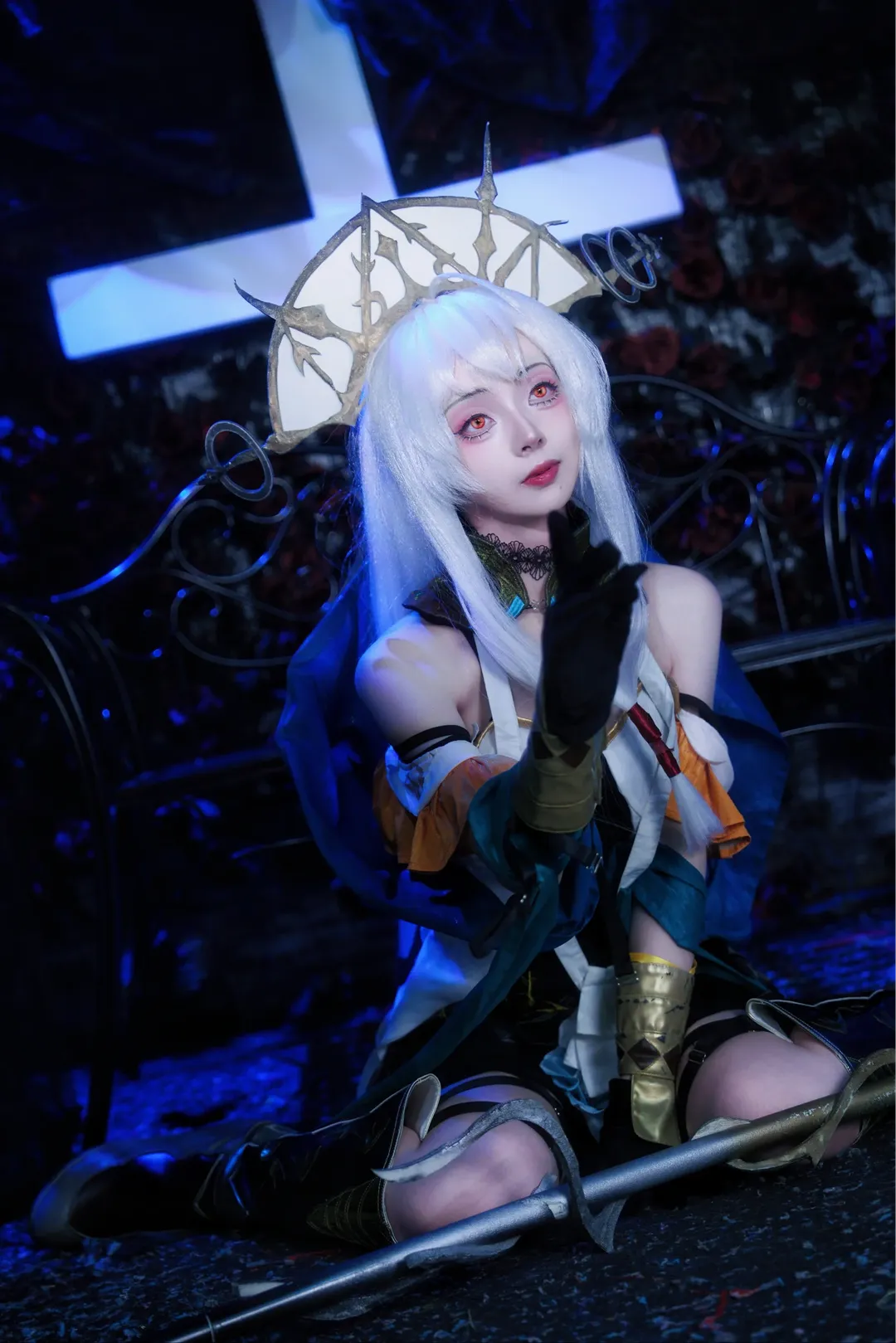 二次元摄影, 明日方舟, cosplay正片, 哥特暗黑, 浊心斯卡蒂cos - 第11张