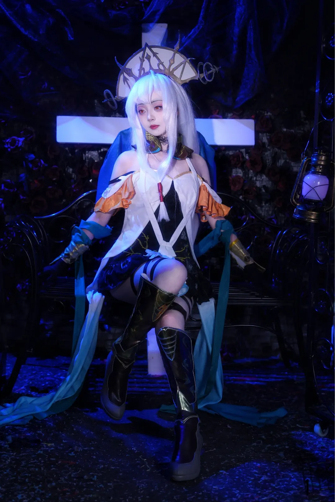 二次元摄影, 明日方舟, cosplay正片, 哥特暗黑, 浊心斯卡蒂cos - 第13张