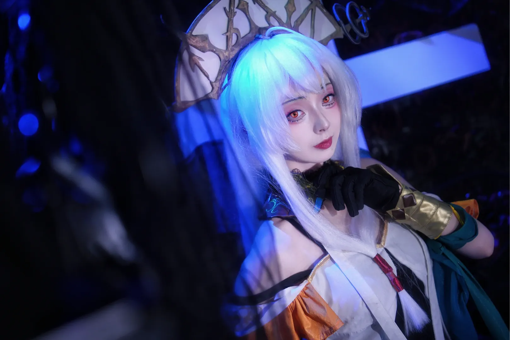 二次元摄影, 明日方舟, cosplay正片, 哥特暗黑, 浊心斯卡蒂cos - 第15张