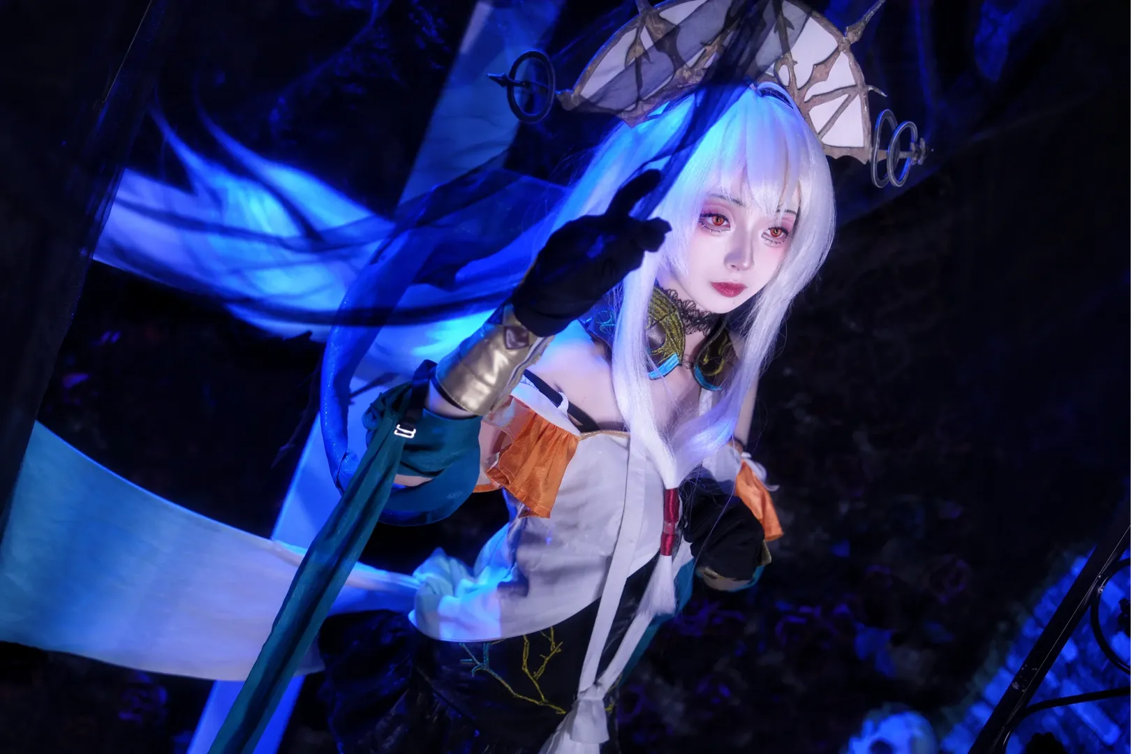 二次元摄影, 明日方舟, cosplay正片, 哥特暗黑, 浊心斯卡蒂cos - 第4张